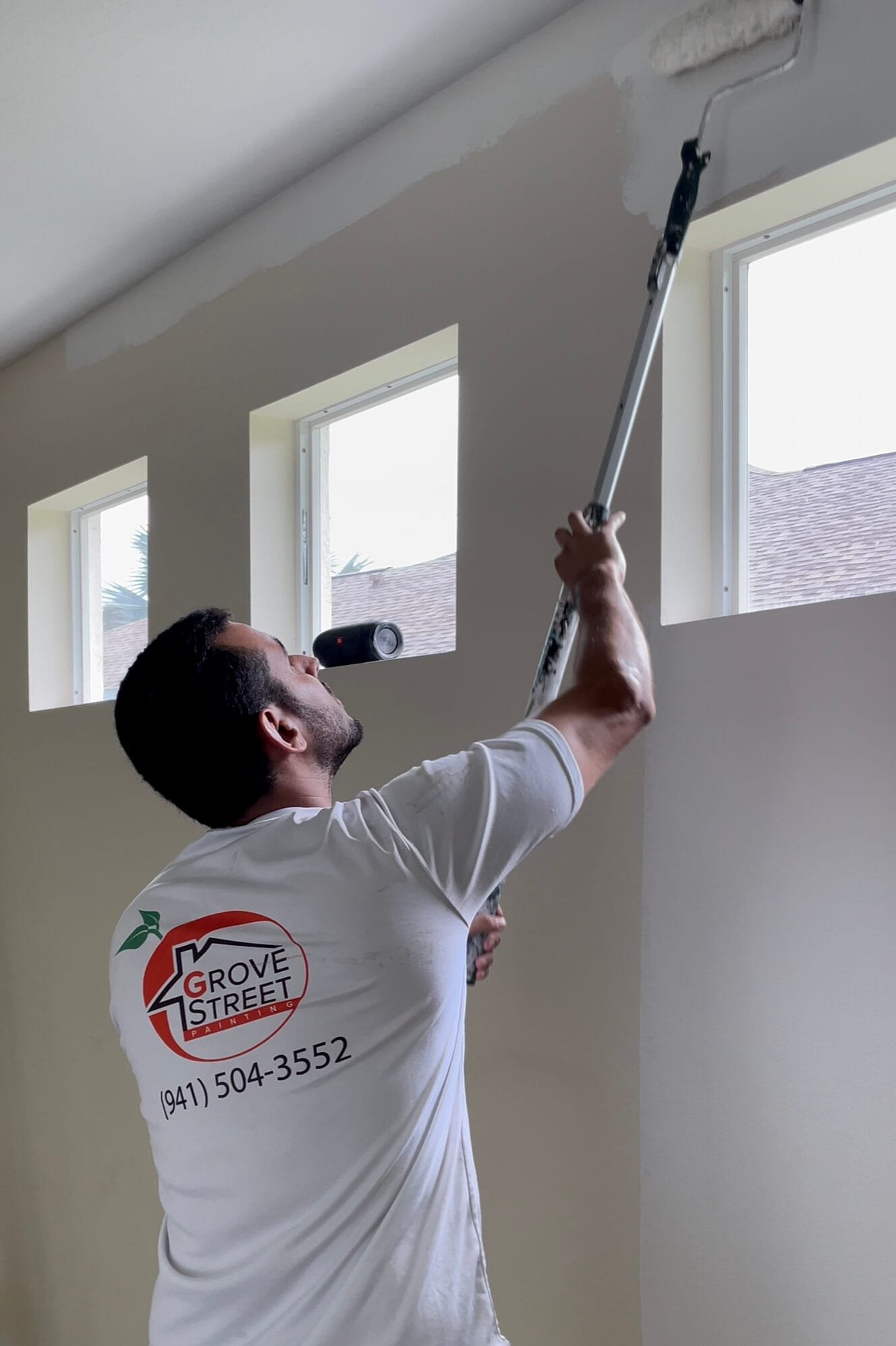 Antonio rolling a wall