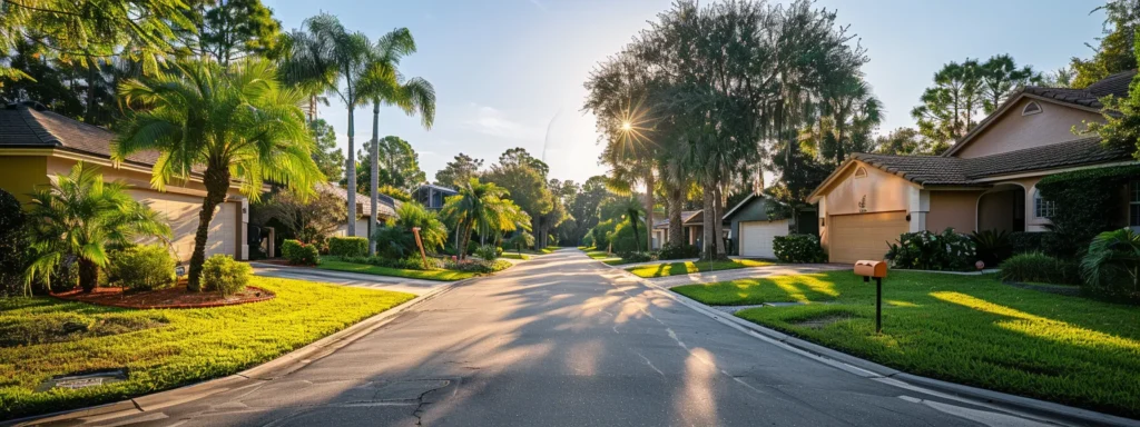 a vibrant, modern sarasota neighborhood showcases cheerful homeowners admiring freshly painted stucco houses, with contractors discussing project timelines and eco-friendly paint options in a sunlit driveway, reflecting professionalism and satisfaction.
