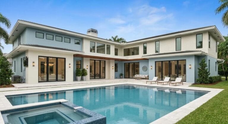 A beautifully painted house in Sarasota, showcasing modern color palette and impeccable home improvement.